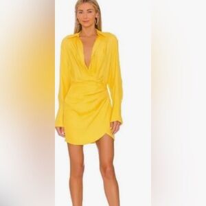 Gauge81 Naha Short Dress - Lemon Yellow M
Silk